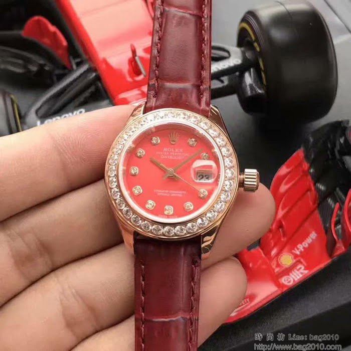 ROLEX勞力士 最新上市 Rolex淑女系列 珍珠貝母錶盤 環繞璀璨鑽石 進口6t51機芯 深度防水 女士腕表  wssb4501